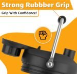 Jmoe USA Improved Jug Lid for Yeti Half Gallon and One Gallon Rambler Jugs | 2 in 1 Replacement Lid | Large Chug Spout and Leakproof Flip Straw | BPA Free Plastic | Includes 4 Straws - Image 5