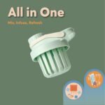 Paradise Shaker Bottle 24 oz, Insulated Stainless Steel Protein Shaker, Dishwasher Safe, with Lid Brush & Protective Boot, Leakproof Twist-Off Chug Cap, Sage Green, Tahoe Mist - Image 3