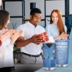 Shqiueos Funny Nurse Christmas Gifts for Women Men Coffee Tumbler Cup 20oz, Nurses Week Appreciation Gift, Birthday Gifts for Nicu & School Nurse Practitioner Present Water Bottle - Image 4