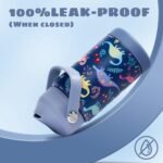 Kids Insulated Water Bottle with Straw Lid, 12 oz BPA-FREE Double Wall Vacuum Tumbler 18/8 Stainless Steel Leak Proof Kids Cups with Straw for School Travel Boys Girls (Dinosaur) - Image 4