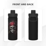 Pirates Flag 18 OZ Insulated Stainless Steel Bottles, Sports Water Tumbler with Lid Unisex Insulated Water Cup for Outdoor Sports Hiking Cycling - Image 4