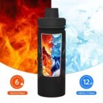 Pirates Flag 18 OZ Insulated Stainless Steel Bottles, Sports Water Tumbler with Lid Unisex Insulated Water Cup for Outdoor Sports Hiking Cycling - Image 5