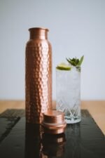 Copper Water Bottle - 34 Oz Extra Large - A Hammered Ayurvedic Pure Copper Vessel For Drinking - Drink More Water, Lower Your Sugar Intake And Enjoy The Health Benefits Immediately - Image 3