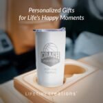 Lifetime Creations Personalized Basketball Coach Tumbler: Custom Basketball Coach Gift, Coaches Coffee Travel Mug from Team, Insulated Engraved Stainless Steel 20 Ounce Cup (White) - Image 5