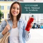 32 oz Glass Water Bottle Set of 4 - Reusable, Eco-Friendly, Airtight, Leak Proof Bottles for Travel - Image 5