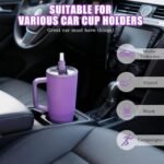 40 oz Water Bottle with Handle Purple Sixth Generation,Cup Holder Compatible for Travel,Leak Resistant Tumbler-Reusable Insulated Stainless Steel & Rubber Base,BPA-Free - Image 5