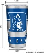 Rico Industries NCAA Duke Blue Devils Standard 20oz Stainless Steel Tumbler with Lid - Great for Coffee, Tea, Water or Cocktails - Image 7