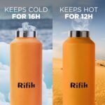 Stainless Steel Insulated Water Bottle | Double-Wall Vacuum Insulation | Leak-Proof, Lightweight & Durable | Easy-Sip Cap, Dishwasher Safe | Hot & Cold Drinks, BPA-Free, Water Bottles 20 oz - Image 3