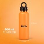 Stainless Steel Insulated Water Bottle | Double-Wall Vacuum Insulation | Leak-Proof, Lightweight & Durable | Easy-Sip Cap, Dishwasher Safe | Hot & Cold Drinks, BPA-Free, Water Bottles 20 oz - Image 4