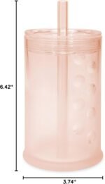 Olababy Clear View Silicone Training Cup with Straw Lid | Toddler Sippy Trainer 12mo+ | Unbreakable Water Drinking Cups for Kids 2yr+ | Baby Led Weaning & Feeding Supplies (Coral, 9 oz) - Image 6