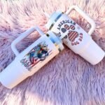 4th of July Boxer Dog Dad US Flag Insulated Tumbler Patriotic Gift for Men Customized Name Tumbler Personalized With Lid Engraved 40oz with Lid - Image 4