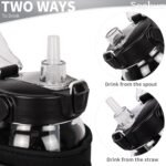 64 oz Glass Water Bottle with Straw and Time Marker, Half Gallon Large Motivational Borosilicate Glass Drinking Bottle with Silicone Boot and Sleeve - Image 4