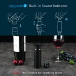 KITCHENDAO Wine Saver Pump with Sound Indicator, 4 Vacuum Wine Stoppers and Storage Box, Reusable Wine Stoppers Preserver to Keep Wine Fresh - Designed with U.S. Patent - Image 3