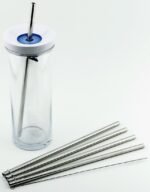 4 Pack Cocostraw for Contigo Shake and Go 20 oz Auto Close Tumbler PerfectFIT 18/8 Stainless Steel Drinking Straws With Cleaning Brush - Image 3