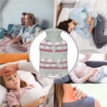 Hot Water Bag Hot Water Bottle 2 Liter with Knit Cover - Great for Cramps, Pain Relief & Cozy Nights - Water Heating Pad - Feet & Bed Warmer for Adults, Classic Snowflake - Image 5
