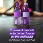 Copco Hydra 16.9oz Water Bottle, Set of 2 - Non-Slip Sleeve & BPA-Free Tritan Plastic - Dishwasher Safe, Reusable To Go Bottle - Leak-Proof, Spill-Proof, Portable Water Bottle (Purple & Light Purple) - Image 3