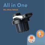 Paradise Shaker Bottle, 24 oz Insulated Stainless Steel Protein Shaker with Lid Brush & Protective Boot, Leakproof Twist-Off Cap, Onyx Silver with Mirror-Finish Bottom, Hollywood Noir - Image 3