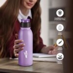 MILTON Caper 750 Stainless Steel Sipper Water Bottle 670 ml, Single Walled, ISI Certified I Leak Proof Lid, Rust Proof I For School, Office, Gym I Purple - Image 3