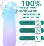 Air Scent Water Bottle with 12 Flavor Pods 650ML Fruit Fragrance Scented Water Cup BPA Free 0% Sugar For Fitness And Outdoor (Gradient Blue Bottle+12 pods in random flavors) - Image 4