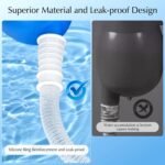 Portable Urinals for Men, OOCOME Men Urinal Bottle Spill Proof Reusable Male Pee Bottle Camping Toilet Thicken Men's Potty 2000 ml 47.2" Long Tube with Lid - Image 3