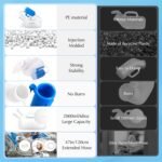 Portable Urinals for Men, OOCOME Men Urinal Bottle Spill Proof Reusable Male Pee Bottle Camping Toilet Thicken Men's Potty 2000 ml 47.2" Long Tube with Lid - Image 4