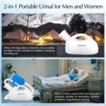 Portable Urinals for Men, OOCOME Men Urinal Bottle Spill Proof Reusable Male Pee Bottle Camping Toilet Thicken Men's Potty 2000 ml 47.2" Long Tube with Lid - Image 5