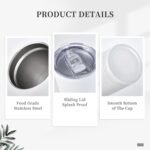 Chicken Tumbler Rooster Theme Stainless Steel Insulated Tumblers with Lid and Straw Reusable Cute Hen Coffee Travel Mug Tea Drinking Water Wine Cups Birthday Gifts for Women 20 Oz - Image 5