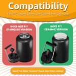 Jmoe USA Improved Jug Lid for RTIC Half Gallon and One Gallon Jugs | Replacement Lid With Upgraded Features, Better Cap, Rubber Grip, Steel Handle | Made of BPA Free Plastic (Fits Ceramic Version) - Image 3