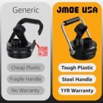 Jmoe USA Improved Jug Lid for RTIC Half Gallon and One Gallon Jugs | Replacement Lid With Upgraded Features, Better Cap, Rubber Grip, Steel Handle | Made of BPA Free Plastic (Fits Ceramic Version) - Image 4