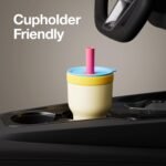 CHAKO LAB Insulated Stainless Steel Water Bottle | Dual-layer tumbler with Glass Linner and Stainsteel Linner | BPA-Free Leak Proof Thermos | 20oz Bottle with Two Straw | White & Blue - Image 5