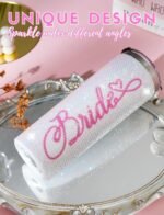 Onebttl Bride Gifts, Glitter Insulated Stainless Steel Tumbler, For Engagement, Bridal Shower, Bachelorette Party, Wedding, Bling Cups Rhinestones Tumbler with Lids and Straws, 20 oz - Image 3