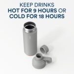 Ocean Bottle Original 17 oz | Stainless Steel Water Bottle | Reusable & Sustainable | Keeps Drinks Cold & Hot | Eco Friendly Gift (Rock Grey) - Image 6