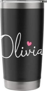 Olivia Name Birthday Kid Girl Woman Personalized Olivia Stainless Steel Insulated Tumbler - Image 4
