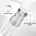 Small Glass Shaker Bottle, 2 Pack 16oz BPA Free Odorless Shaker Bottle with 304SS Mixing Ball and Removable Cleaning Brush for Fitness & Protein Shakes(White-2Pack) - Image 5