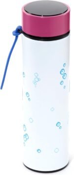 Puckator Minecraft Axolotl Hot & Cold Digital Thermometer Bottle - Reusable Insulated Active Water Bottle Flask for Girls and Boys with A Carry Handle & Straw - Bpa Free - for School Nursery - Image 4