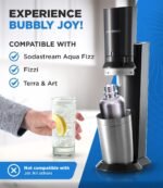 Soda Stream Bottle 35oz Stainless Steel Water Bottle Replacement for Sodastream Terra, Fizzi, Art - Leak-Proof Dishwasher Safe Plastic Free Metal Sodastream Bottles Sport gym 1 liter - Image 4