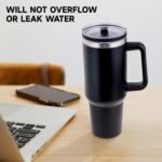 Replacement Lid for Stanley 40 oz and 64 oz Tumbler.Leakproof Flip Straw Lid Fit Stanley Cup Quencher H2.0 40 oz/64 oz and ProTour 40oz/64oz Tumbler.(Black,2-Pack) - Image 5