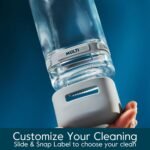 Grove Co. Glass Spray Bottles for Cleaning Solutions, 2-Pack Bundle, Unique Silicone Sleeve Slide & Snap Custom Label, Refillable Spray Bottle, Made from Recycled Glass, 2 x 16 oz - Image 3