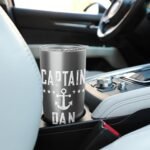Vintage Captain Dan Personalized First Name Boating Stainless Steel Insulated Tumbler - Image 6