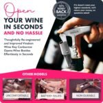 VINABON Wine Corkscrew Opener - Upgraded 2026 Multifunctional 3-in-1 Stainless Steel Wine Key Wine Bottle Opener with Beer Opener for Servers and Bartenders. Includes WineGuide Ebook - Image 3