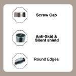 Kiddo Screw Water Bottles 500ml | Easy Grip Stainless Bottles | Steel Bottle For Office, Gym, Kids Used | Leak Proof & BPA Free (Blue-Screw) - Image 4