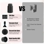 Wine Stoppers Vacuum, Reusable Silicone Wine Bottle Stopper Wine Saver Wine Preserver with Date Dial, Best Christmas and Birthday Gifts - 2 Pack - Image 4
