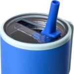 Modern 40 oz Tumbler with Handle & Simple Flip Straw - Car Cup Holders, Leak Resistant Water Bottle-Reusable Insulated Stainless Steel & Rubber Base - Gifts for Women & Men | Traveler (Riptide) - Image 4