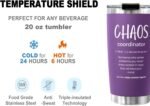 DLOCCOLD Chaos Coordinator Gift, Stainless Steel Tumbler Thank You Gifts for Women, Boss, Coworker, Manager, Office, Teacher, Employee, Appreciation Birthday Gift, Christmas Coworker Gifts -20 oz - Image 3