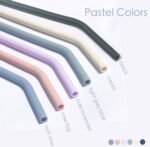 Pastel Color 14” Extra Long Silicone Replacement Straw for 40 oz Stanley Cup, Reusable Flexible Tall Giant Big Drinking Straw for Quencher Tumbler,1Gallon/64 oz Water Bottle,Hydro Jug-6 pack - Image 3