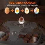 Upgraded Auto Digital Incubator, 16 Eggs Natural Incubation Simulator, Auto Egg Rolling and Water Fulfilling, 24H Temperature Control, with LED Egg Candler, Easy Newcomer Poultry Incubation - Image 7