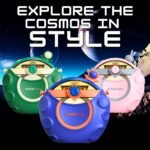 Cocosmile Astronaut Round Kids Water Bottle with Removable Sleeve - Easy Open Button, Carrying Lanyard - Tritan Plastic Water Bottle Ideal for School Boys Girls, BPA Free Kids Cup (With Straw) - Image 6