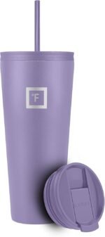 IRON °FLASK Classic Tumbler - Vacuum Insulated Stainless Steel Water Bottle, Double Walled, Drinking Cup, Insulated Travel Mug (Lavender, 32 oz Solid Lid) - Image 3