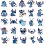 50Pcs Stitch Sticker for Kids, Cute Cartoon Waterproof Vinyl Decal for Teen Girl Water Bottle Skateboard Notebook Phone Guitar Bike Helmet - Image 5
