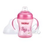 Nuby 3 Piece Natural Touch 3 Stage Wide Neck Breast Size Bottle-to-Cup, Girl - Image 4